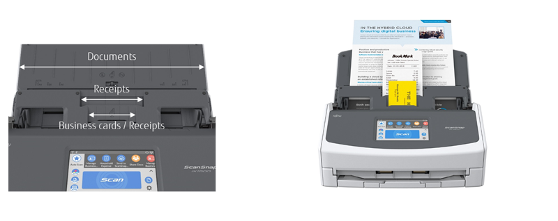 Fujitsu ScanSnap iX1500 Color Duplex Document Scanner with Touch Screen for Mac or PC, White (2018 Release)