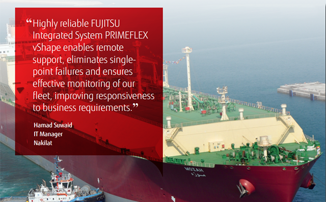 "Highly reliable Fujitsu integrated system Primeflex vShape enables remote support, eliminates single-point failures and ensures effective monitoring of our fleet, improving responsiveness to business requirements." Hamad Suwaid, IT Manager, Nakilat. 