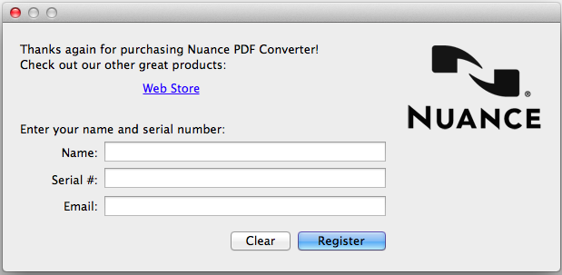 nuance pdf serial number