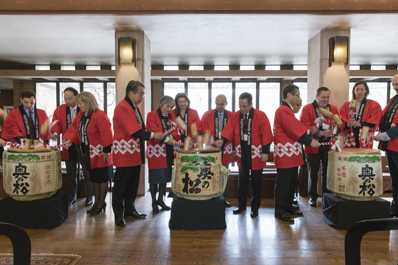 Barrel opening at the laboratory opening ceremony