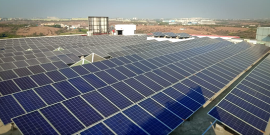 Exterior of FCI solar panels