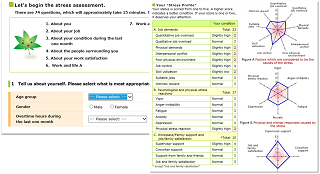 Stress check question forms and individual results