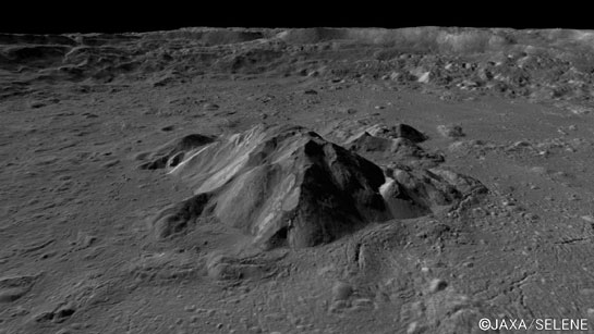 An image of the lunar surface capture by the terrain camera that Fujitsu contributed to the development of LISM