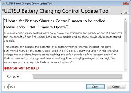 FUJITSU Battery Control Update Tool