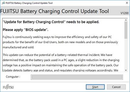 FUJITSU Battery Control Update Tool