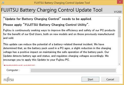 FUJITSU Battery Control Update Tool