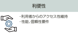 ［利便性］利用者からのアクセス性維持 / 性能、信頼性要件