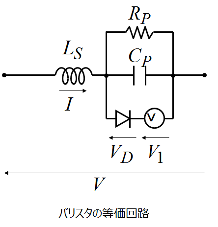 バリスタの等価回路