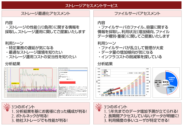 ストレージアセスメントサービス概要図 ストレージアセスメントサービス概要図
