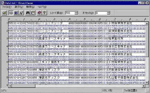 データ表示画面 データ表示画面