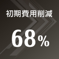 初期費用削減68% 初期費用削減68%
