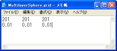 図4 Gridファイル例