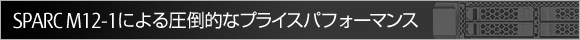 SPARC M12-1による圧倒的なプライスパフォーマンス