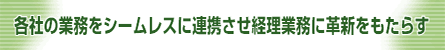 各社の業務をシームレスに連携させ経理業務に革新をもたらす