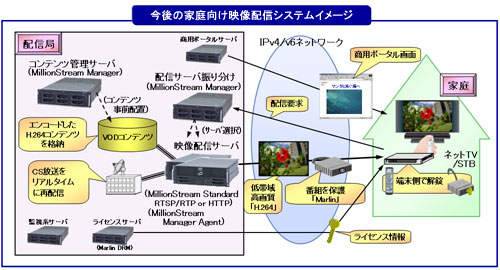 今後の家庭向け映像配信システムイメージ