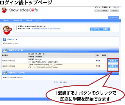 ログイン後トップページ ログイン後トップページ