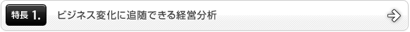 特長1.ビジネス変化に追随できる経営分析