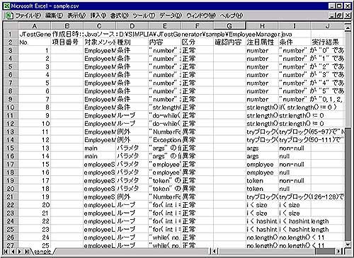 テスト仕様書形式出力例 テスト仕様書形式出力例