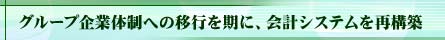 グループ企業体制への移行を期に、会計システムを再構築