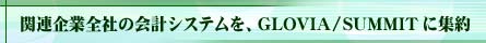 関連企業全社の会計システムを、GLOVIA/SUMMITに集約