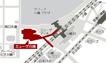 ミューザ川崎の地図