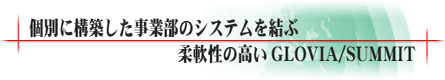 個別に構築した事業部のシステムを結ぶ柔軟性の高いGLOVIA/SUMMIT