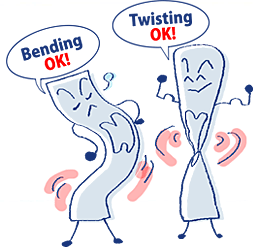 Bending OK! Twisting OK! Bending OK! Twisting OK!
