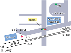 厚木地区への地図 厚木地区への地図