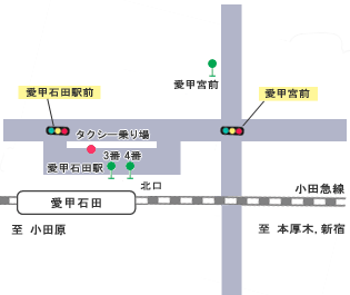 厚木地区への地図 厚木地区への地図