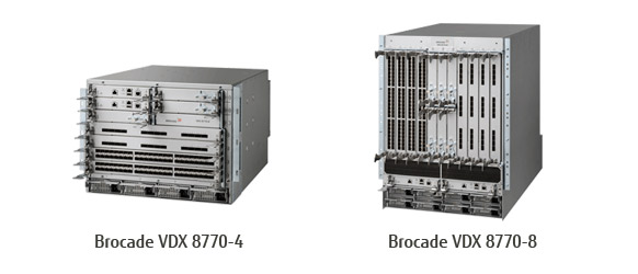 Brocade VDX 8770-4とBrocade VDX 8770-8の外観図