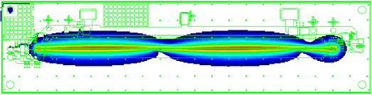 図5 電界の定常状態(周波数 1GHz)