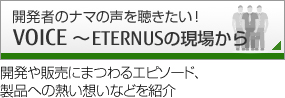 VOICE ～ETERNUSの現場から 開発者のナマの声を聴きたい！ 開発や販売にまつわるエピソード、製品への熱い想いなどを紹介介