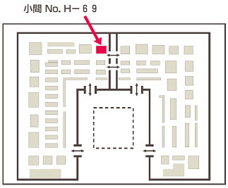 展示会場小間位置 展示会場小間位置
