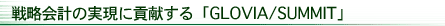 戦略会計の実現に貢献する「GLOVIA/SUMMIT」