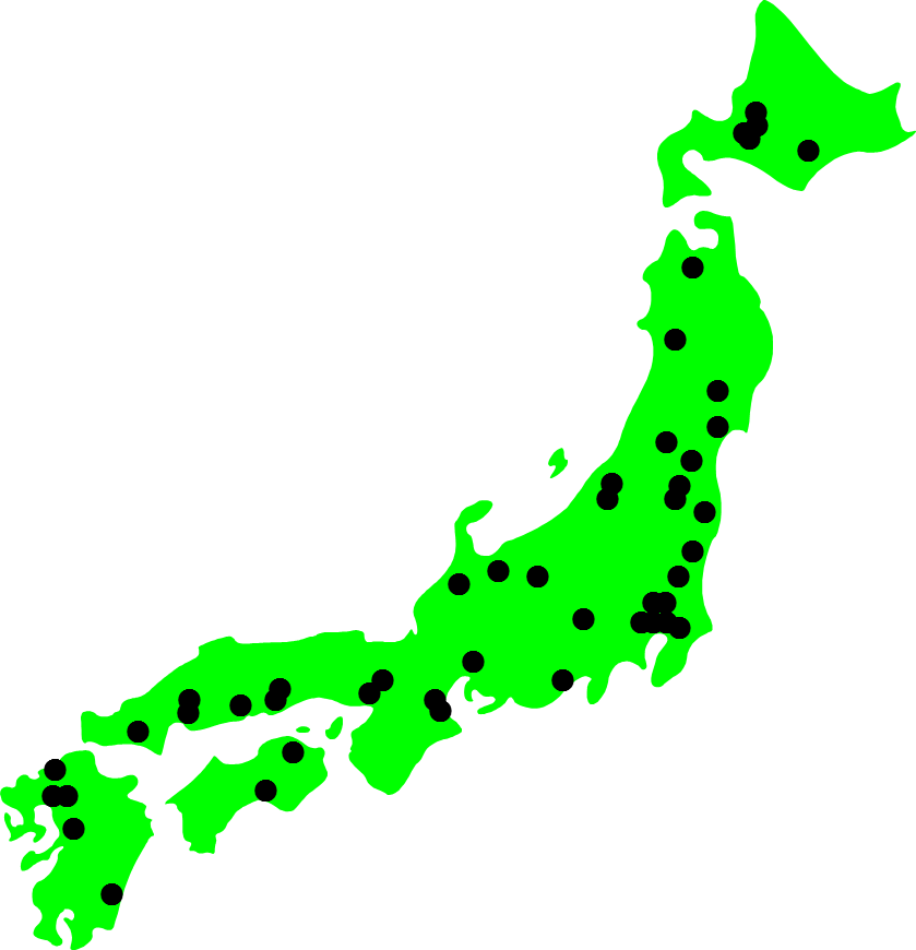 協定締結に合意した38社 全国52か所のデータセンターの分布図の画像