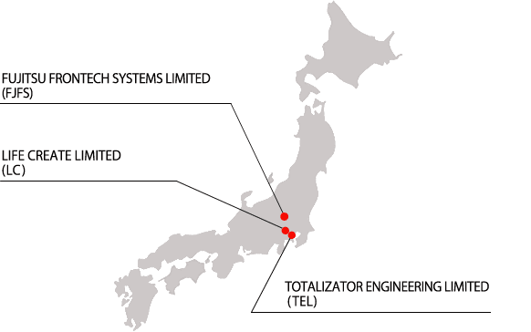 Group Companies in Japan map