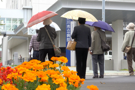 病院に通うお年寄りの姿が多く見受けられた