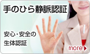 手のひら静脈認証 FUJITSU 生体認証 PalmSecure。安心・安全の生体認証。