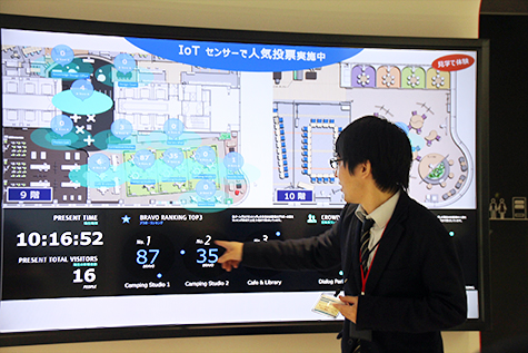 来場者の「動き」「興味」を可視化する「EXBOARD」