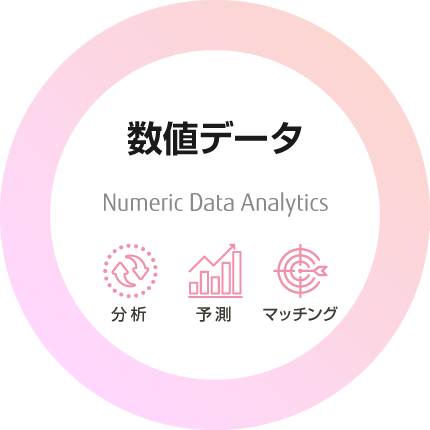 数値データ Numeric Data Analytics 分析 予測 マッチング