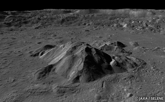 An image of the lunar surface capture by the terrain camera that Fujitsu contributed to the development of LISM ©JAXA/SELENE