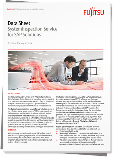 Download Data Sheet: Fujitsu SystemInspection Service for SAP solutions