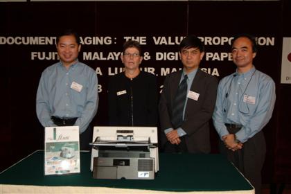 The fi-5650C showcased at the Fujitsu Document Imaging Seminar 2004 "Document Imaging : The Value Proposition"