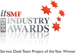 Fujitsu wins ITSMF 2012 Industry Awards - Service Desk Team Project of the Year Winner