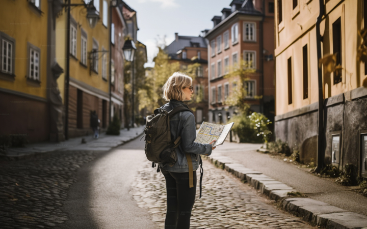 Gamla stan i Stockholm sett från vattnet.