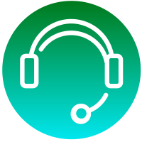  Illustrated logo featuring headphones symbolizing ServiceDesk.