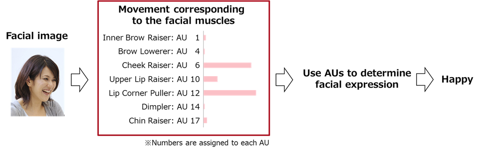 Figure 1 shows the relationship between AU and facial expression. Figure 1 shows the relationship between AU and facial expression.