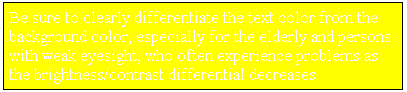 low contrast between text and its background low contrast between text and its background