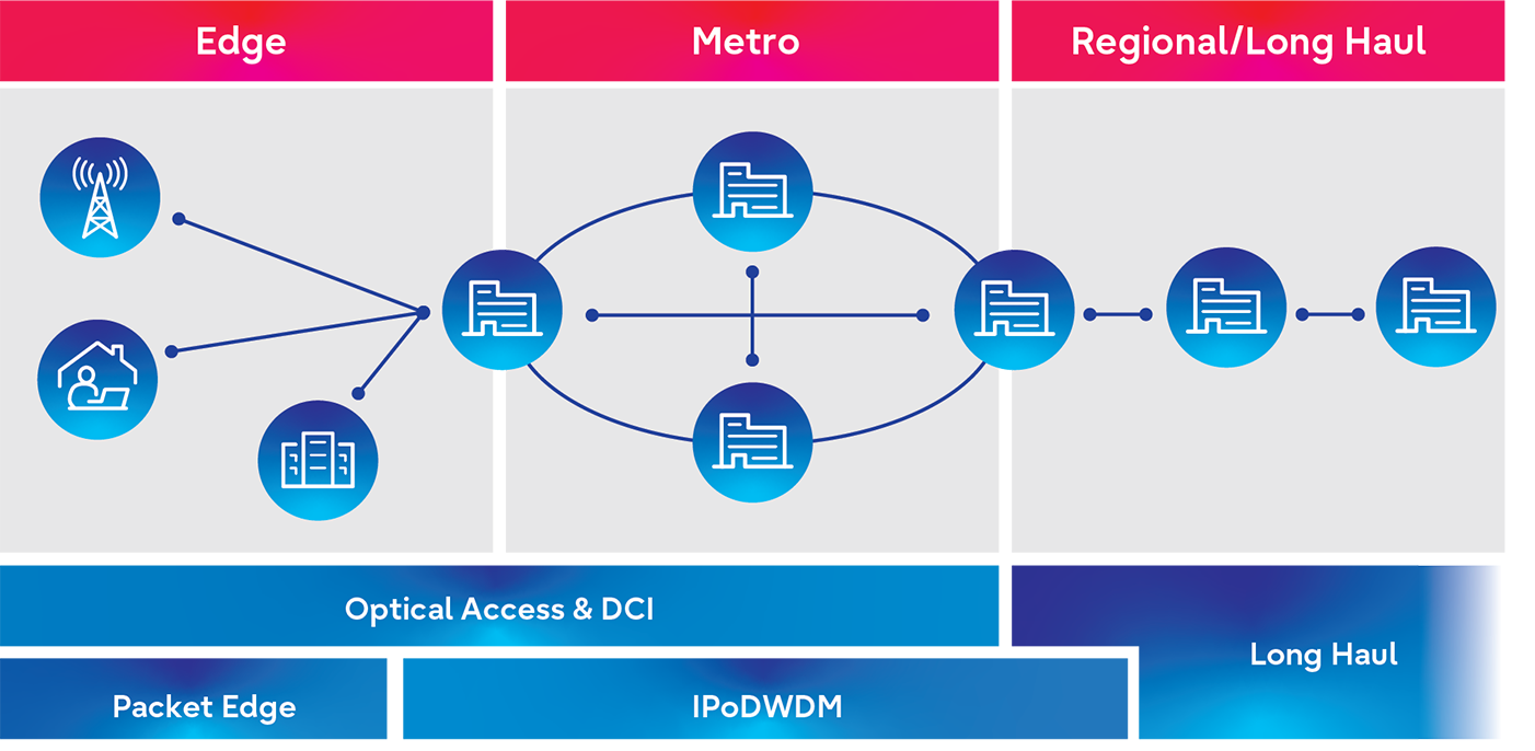 Ready for edge, metro/regional and long haul networks