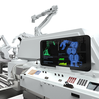 Illustration of a computer-controlled robotic arm